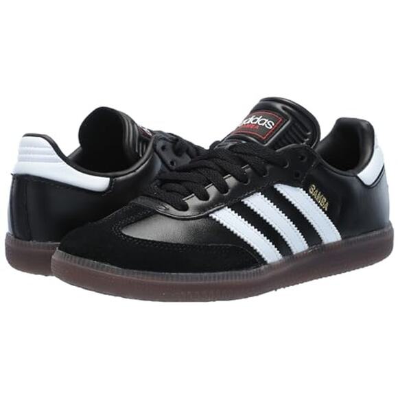 NWT adidas Unisex Samba Indoor Sneaker Black/White/Vivid Red10 US Men